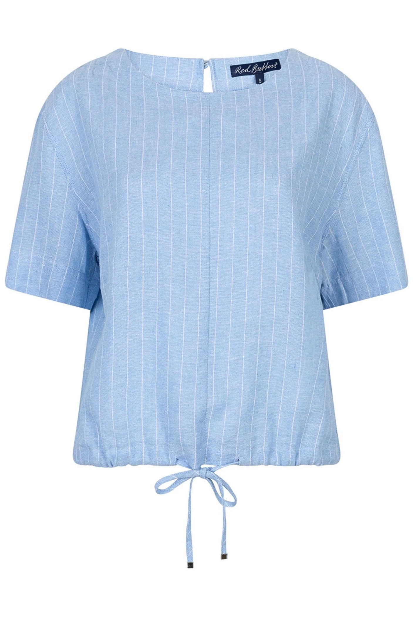 Skyler Linen Pinstripe - Light Blue - Topp - Helt Dilla AS
