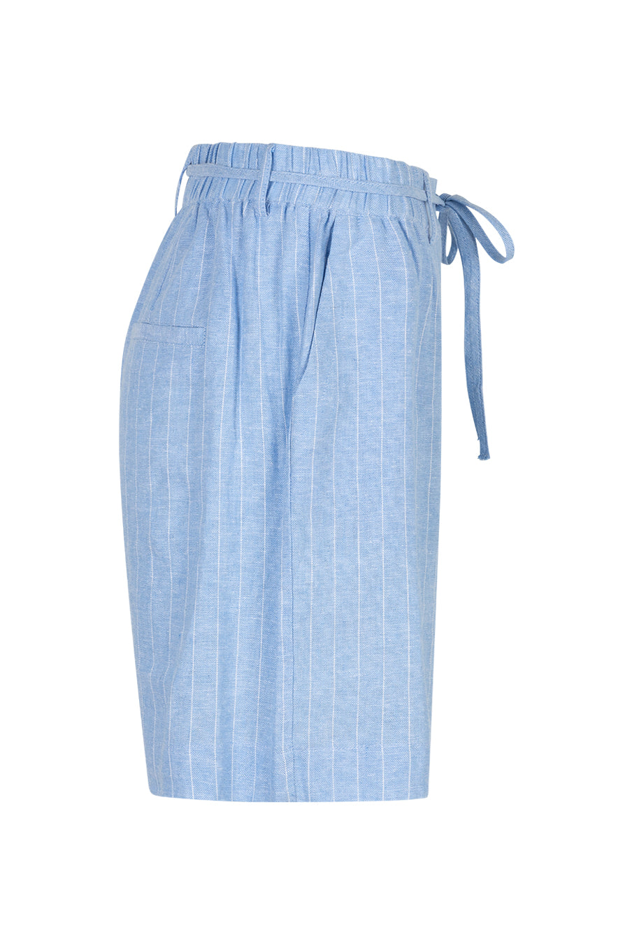 Cami Short Linen/Visco Pinstripe - Light Blue - Shorts - Helt Dilla AS