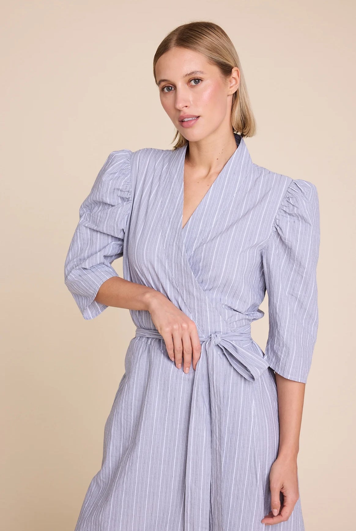 Scarlett short stripe - grey - Kjoler - Helt Dilla AS