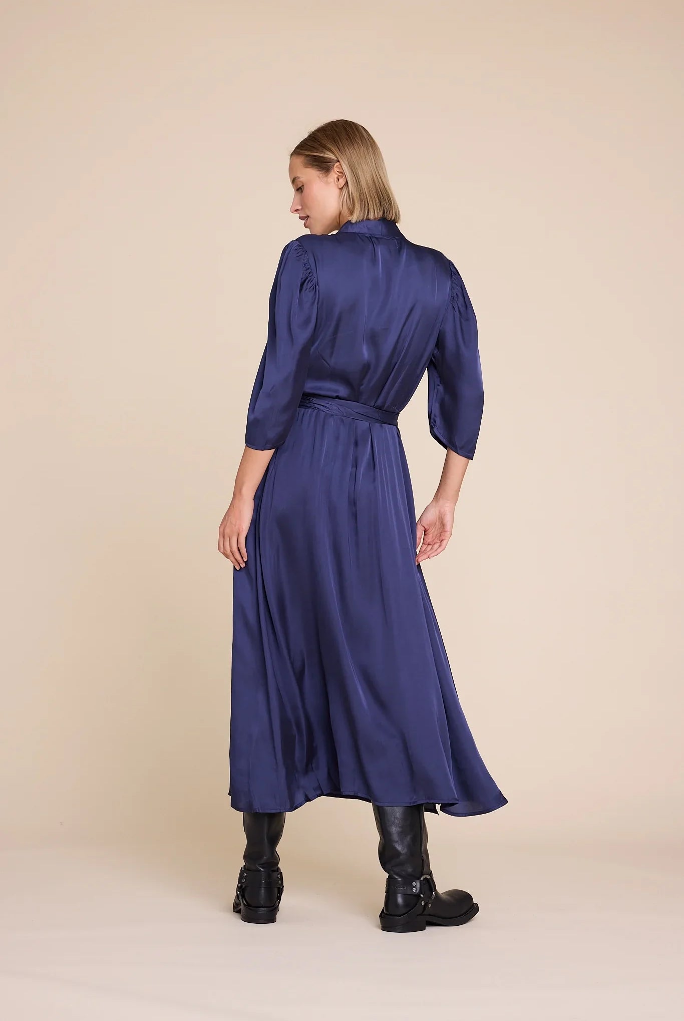 Scarlett Solid Dress - Dark Blue - Kjoler - Helt Dilla AS