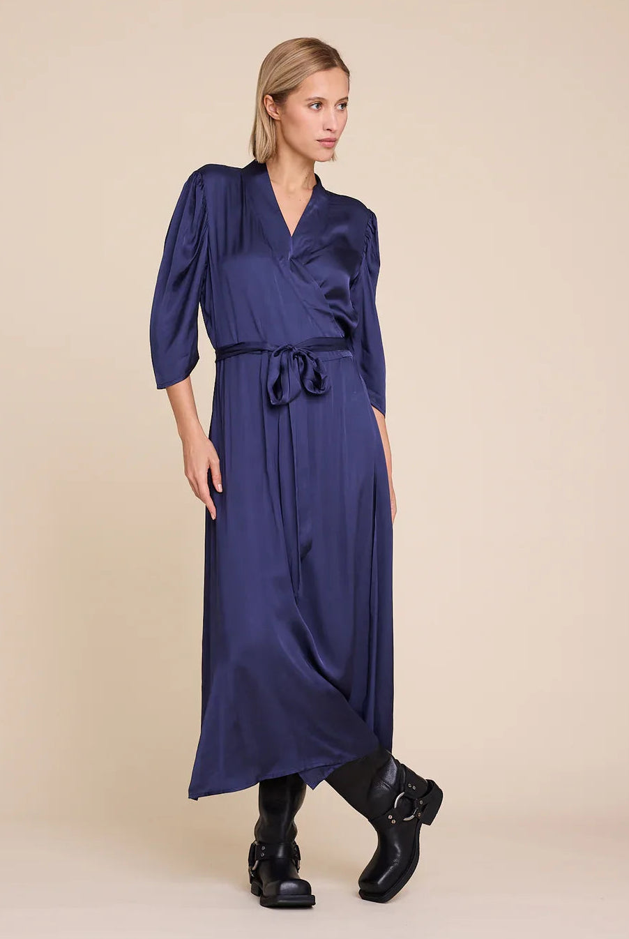 Scarlett Solid Dress - Dark Blue - Kjoler - Helt Dilla AS