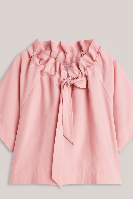 Topp linen blend bluse . rose quartz - Bluser - Helt Dilla AS
