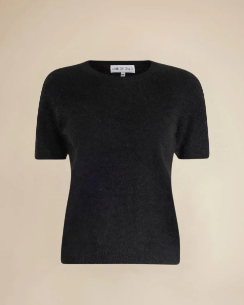 Monroe Knitted T-shirt- Black
