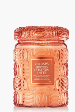 Spiced Pumpkin Large Jar - Embossed Glass Jar - Tilbehør - Helt Dilla AS