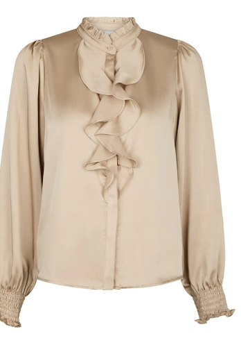 Zamola Blouse - Dark Sand - Bluser - Helt Dilla AS