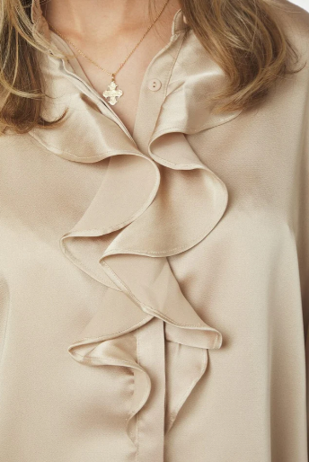 Zamola Blouse - Dark Sand - Bluser - Helt Dilla AS