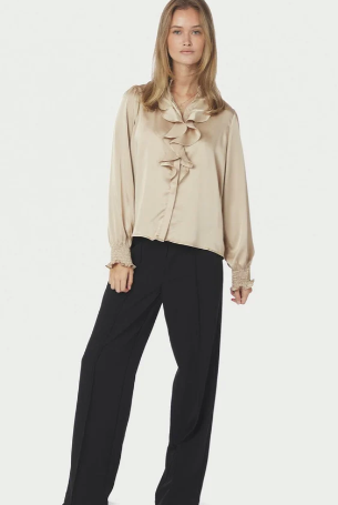 Zamola Blouse - Dark Sand - Bluser - Helt Dilla AS