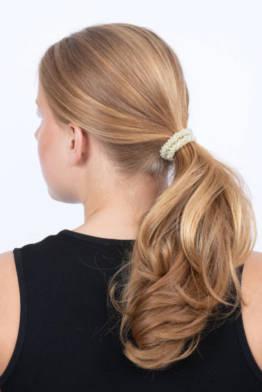 Beaded Hair Elastic - Lemon Sorbet - Tilbehør - Helt Dilla AS
