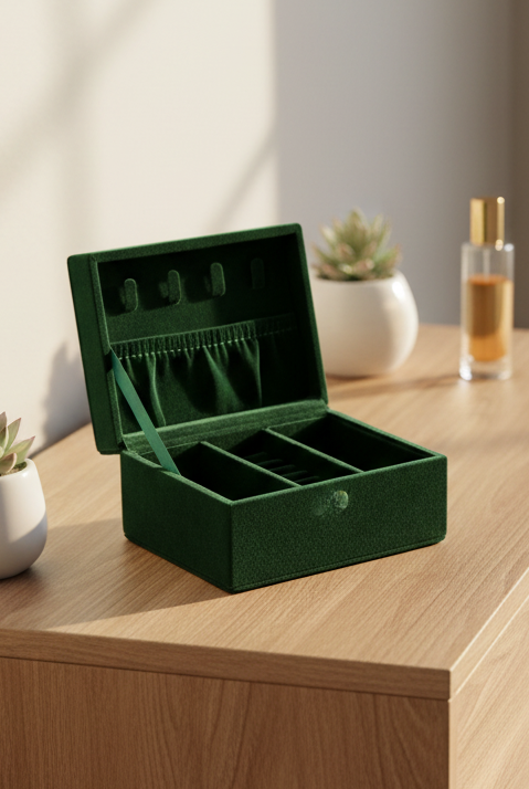 Small Velour Smykkeskrin - Tilbehør - Helt Dilla AS