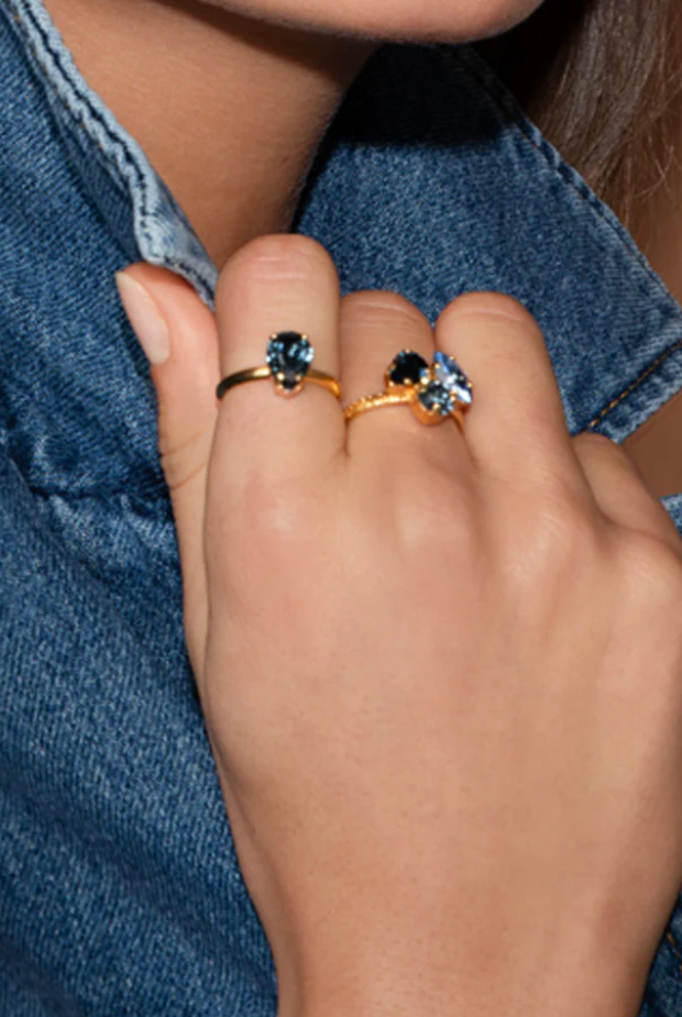 Petite Drop Ring - denim blue - Tilbehør - Helt Dilla AS
