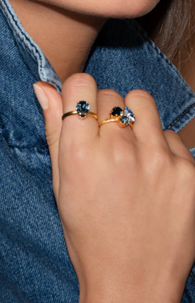 Petite Drop Ring - denim blue - Tilbehør - Helt Dilla AS