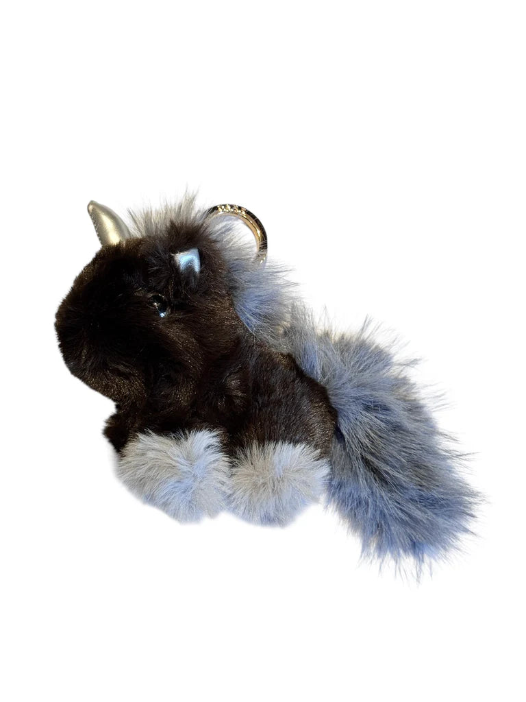 Unicorn Bag Charm - brown/cool blue