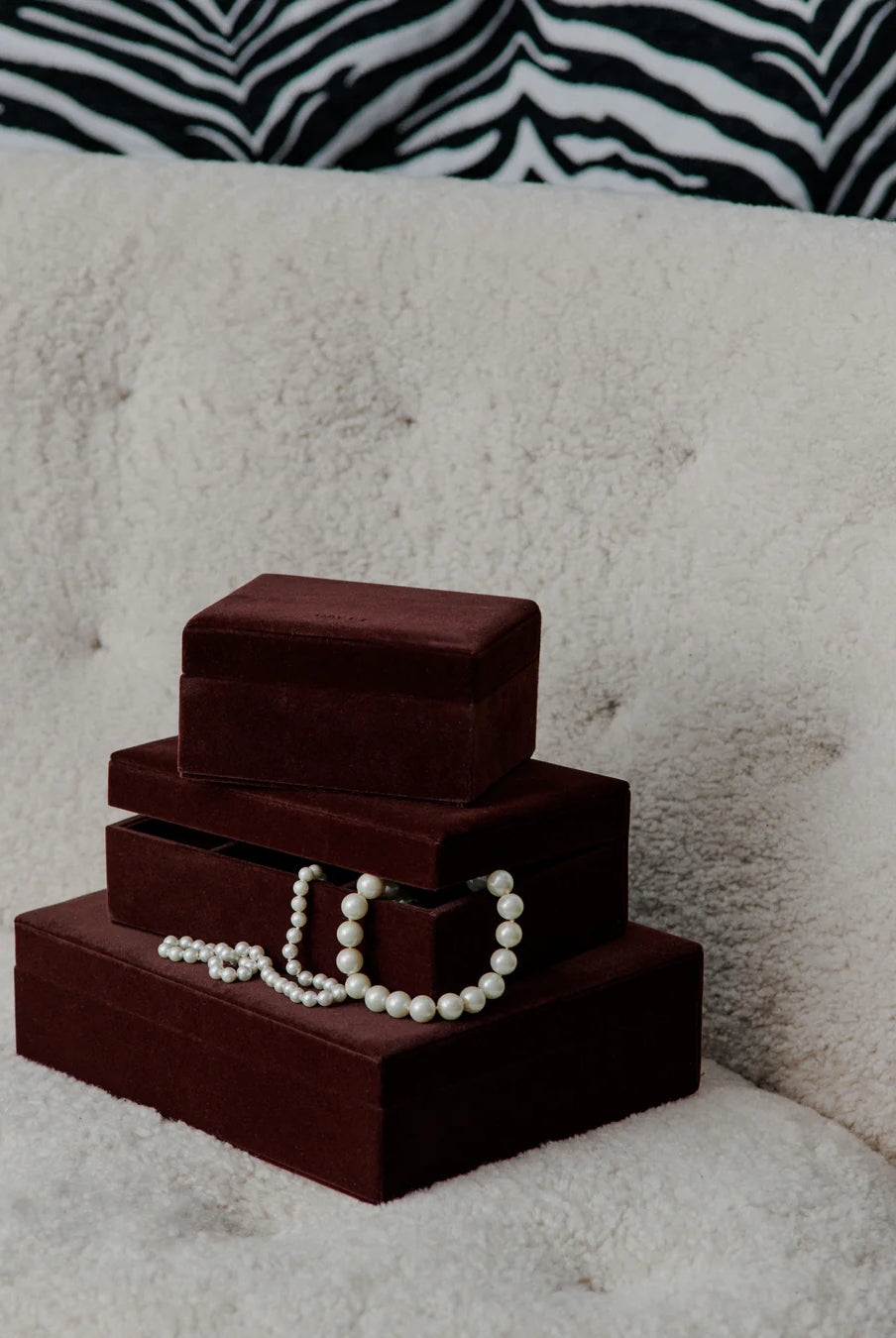 Small Velour Smykkeskrin - winetasting - Tilbehør - Helt Dilla AS