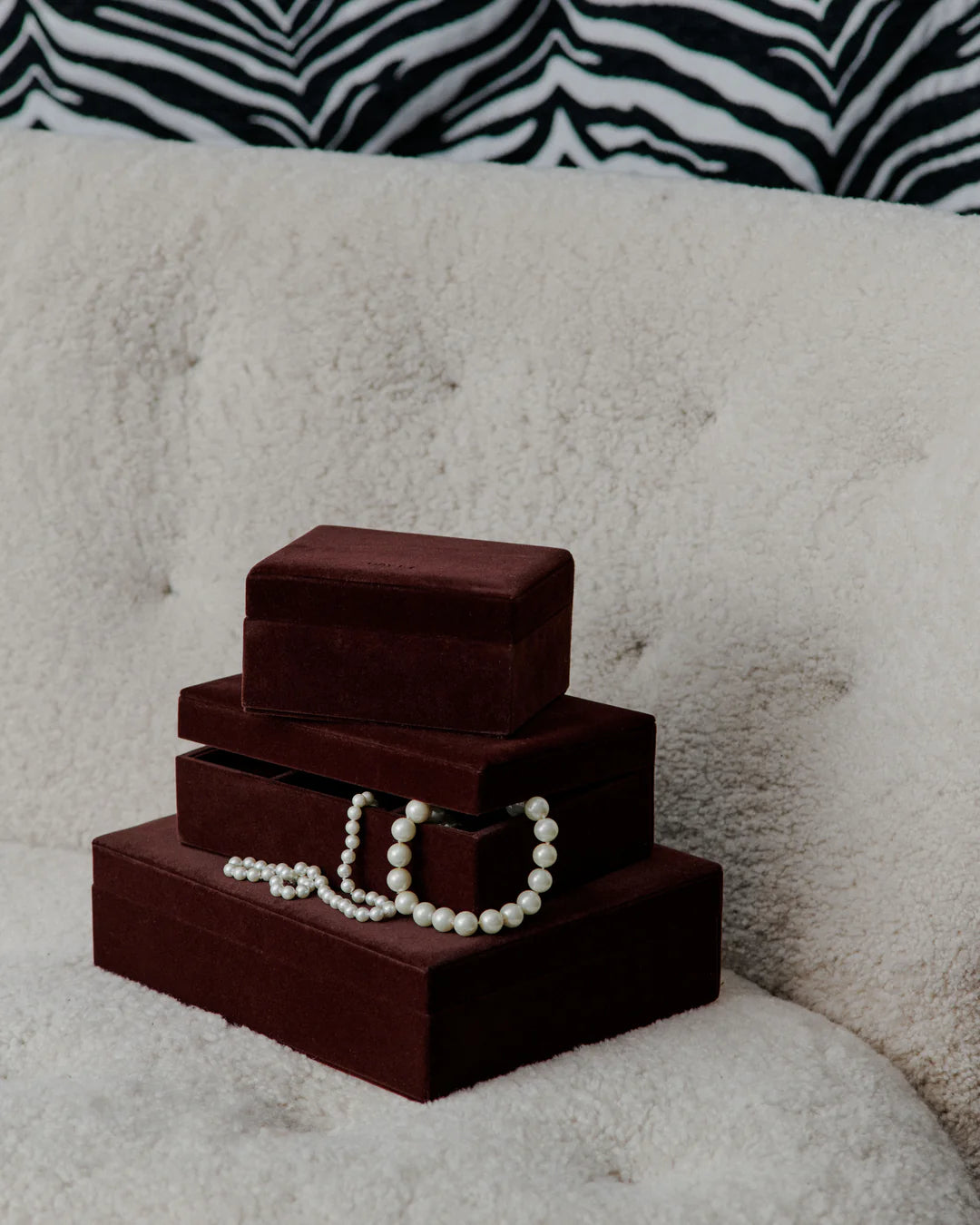 Small Velour Smykkeskrin - winetasting - Tilbehør - Helt Dilla AS