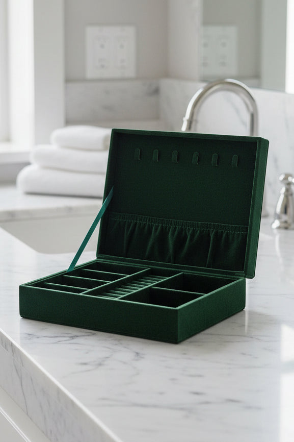 Large Velour Smykkeskrin - Tilbehør - Helt Dilla AS