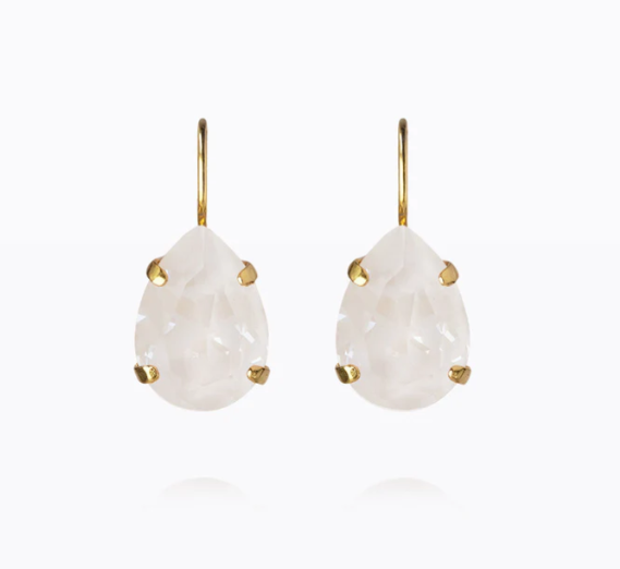 Mini Drop Clasp Earrings - Electric white - Tilbehør - Helt Dilla AS