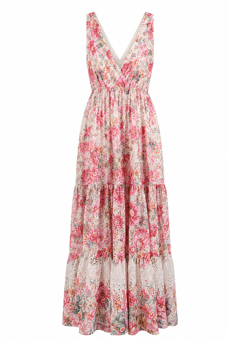Strap Embroidery Dress Rose - Kjoler - Helt Dilla AS