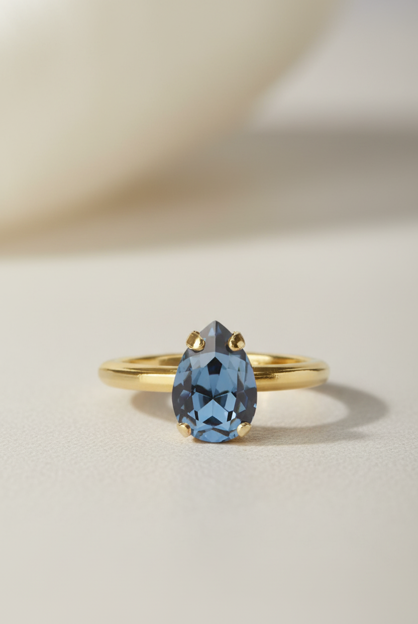 Petite Drop Ring - denim blue - Tilbehør - Helt Dilla AS