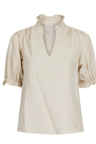 Odesa Linen Blouse - Sand - Bluser - Helt Dilla AS
