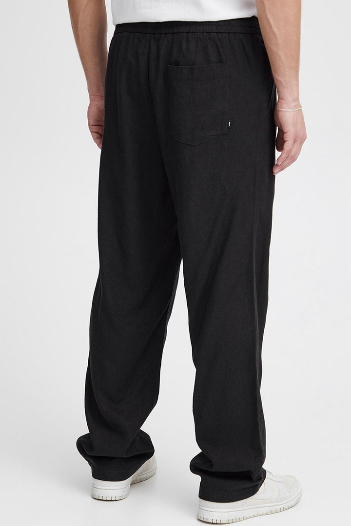 Alann Allan Elasticated linbukse - black - Herre - Helt Dilla AS