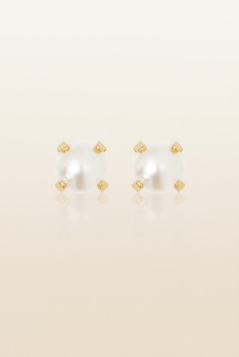 Mini stud earrings - Pearl - Tilbehør - Helt Dilla AS