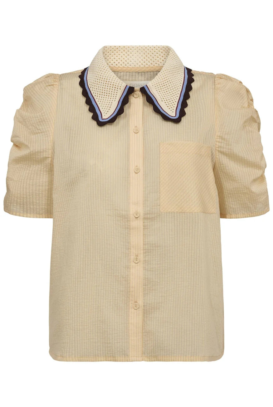 Ally Blouse - Soft Lemon Stripes - Bluser - Helt Dilla AS