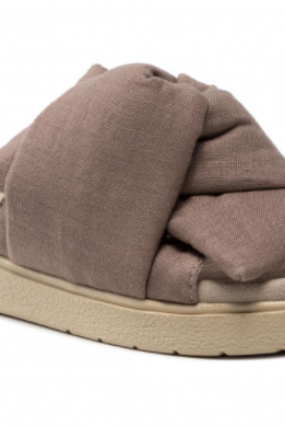 Knot lino slipper - taupe - Sko - Helt Dilla AS