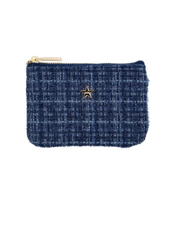 Tweed Mini Pouch - grisalle blue