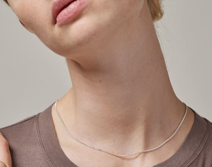Necklace Curb - sølv - Tilbehør - Helt Dilla AS