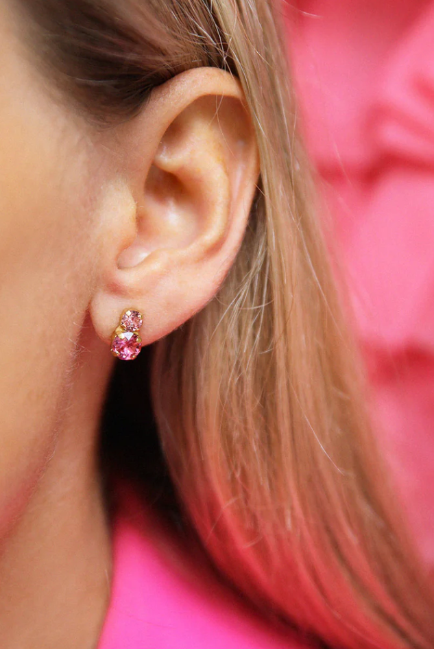 Leah earrings - rose combo - Tilbehør - Helt Dilla AS