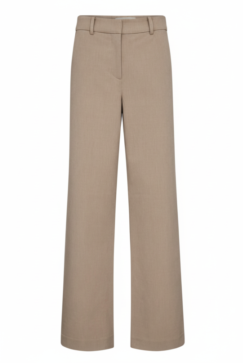 Andrea Wide Pant - Beige - Bukser - Helt Dilla AS