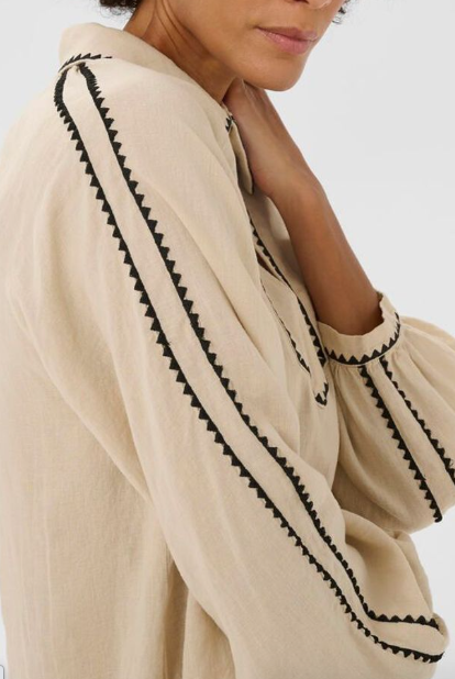 Aimy bluse - linen - Bluser - Helt Dilla AS