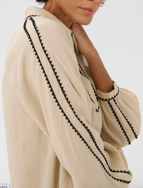 Aimy bluse - linen - Bluser - Helt Dilla AS