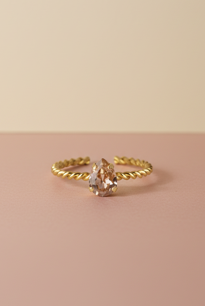 Niki ring gold - vintage rose - Tilbehør - Helt Dilla AS