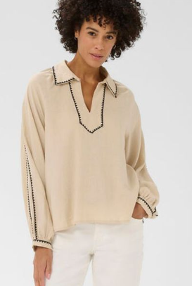 Aimy bluse - linen - Bluser - Helt Dilla AS