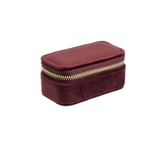 Velvet Jewellery Box Micro - Maroon