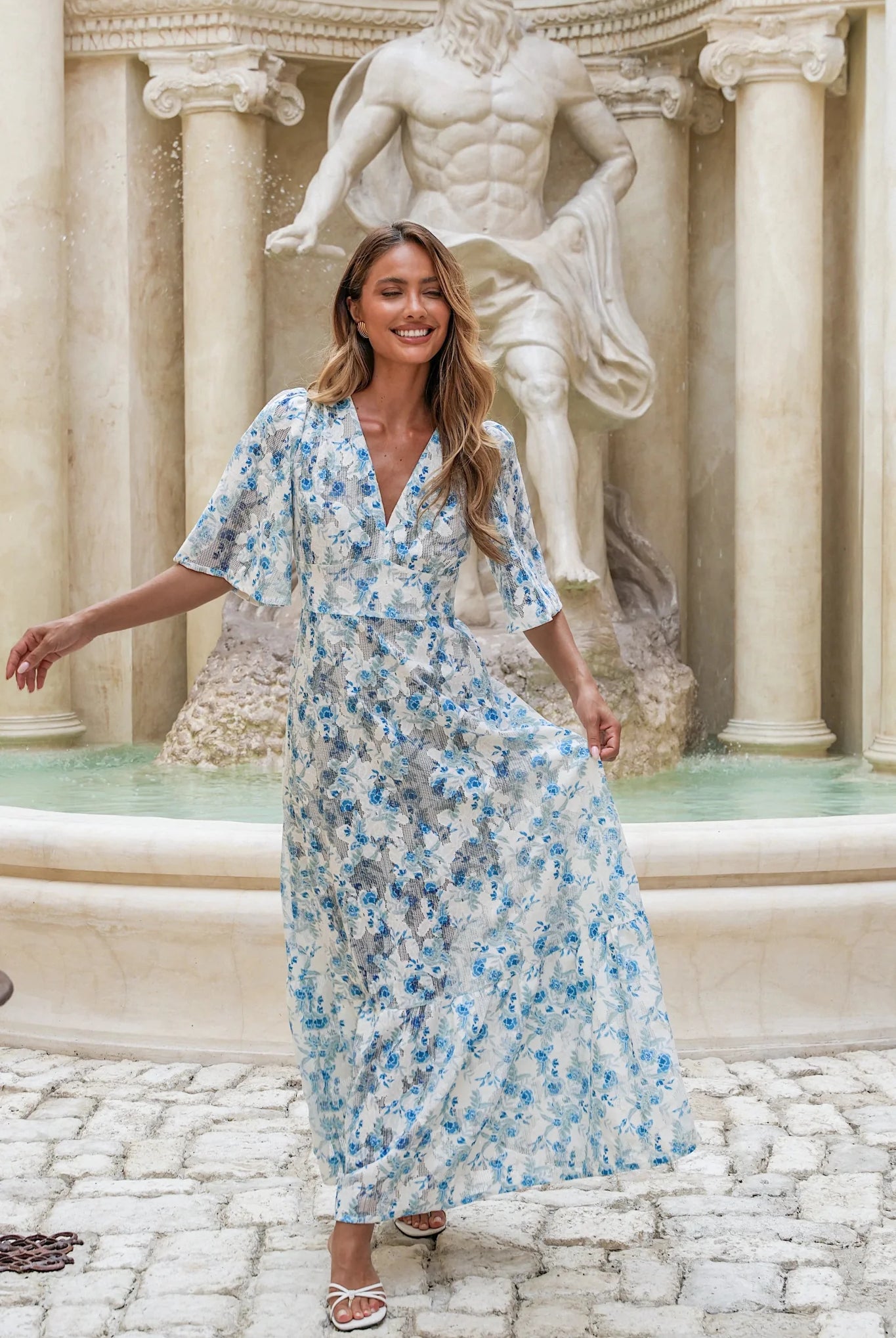 Celina Maxi Dress - Blue Whisper - Kjoler - Helt Dilla AS