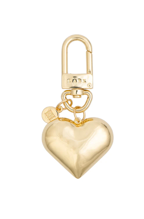 Metal Sign Bag Charm - gold