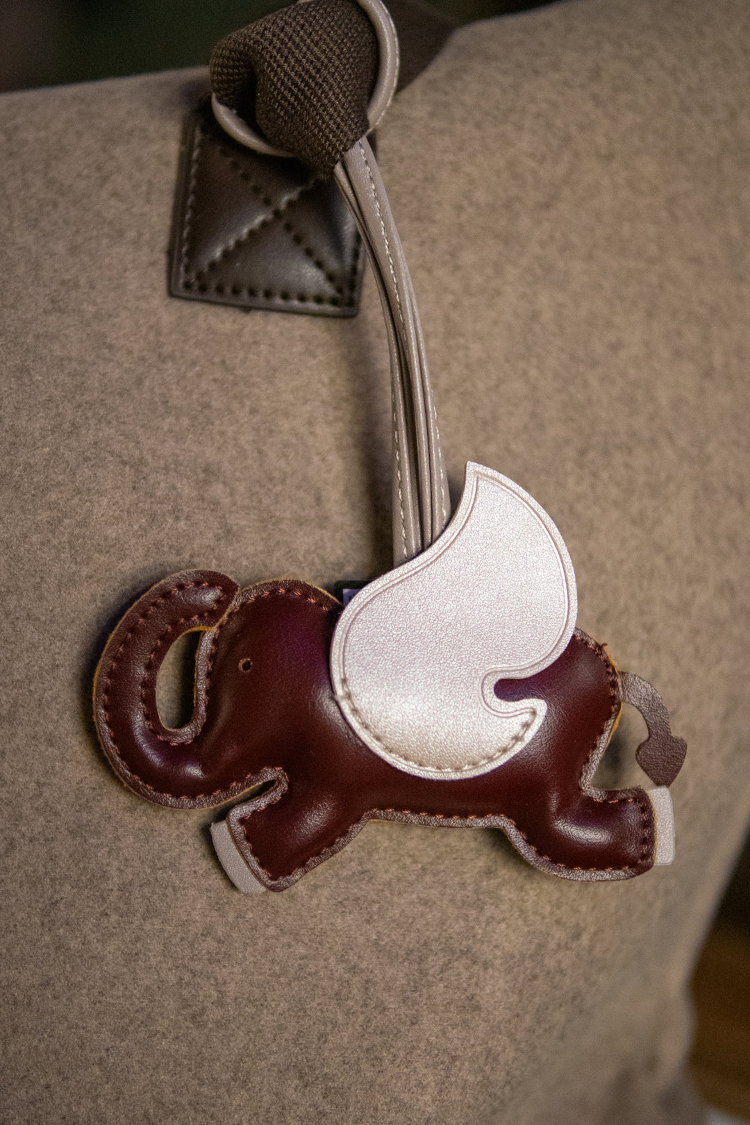 Elephant Bag Charm - Burgunder