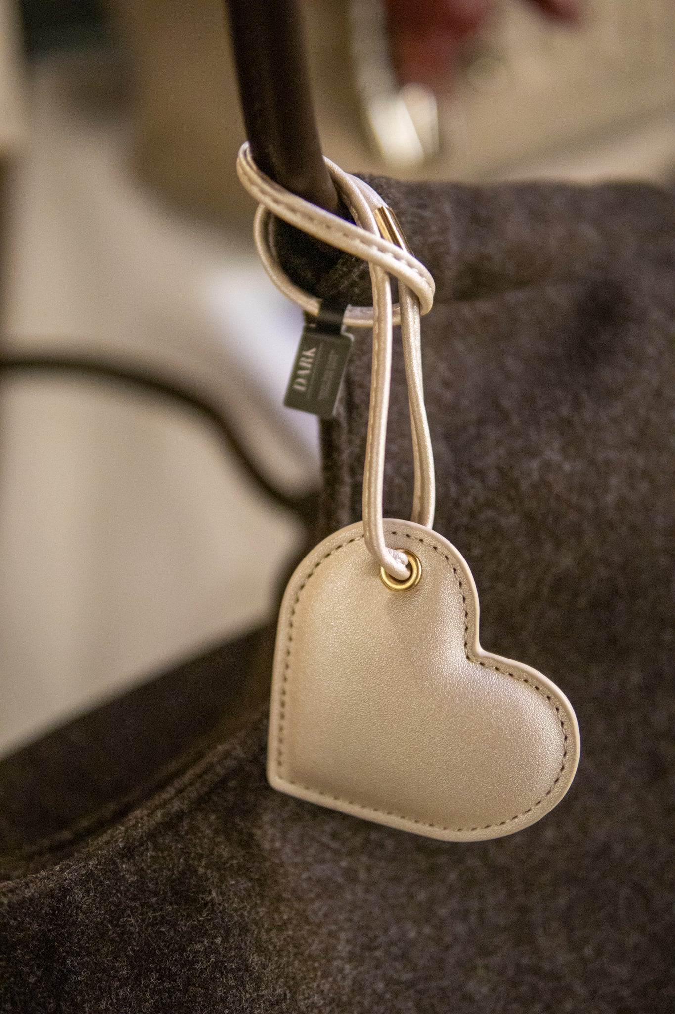 Heart Bag Charm - Glitter sand - Tilbehør - Helt Dilla AS