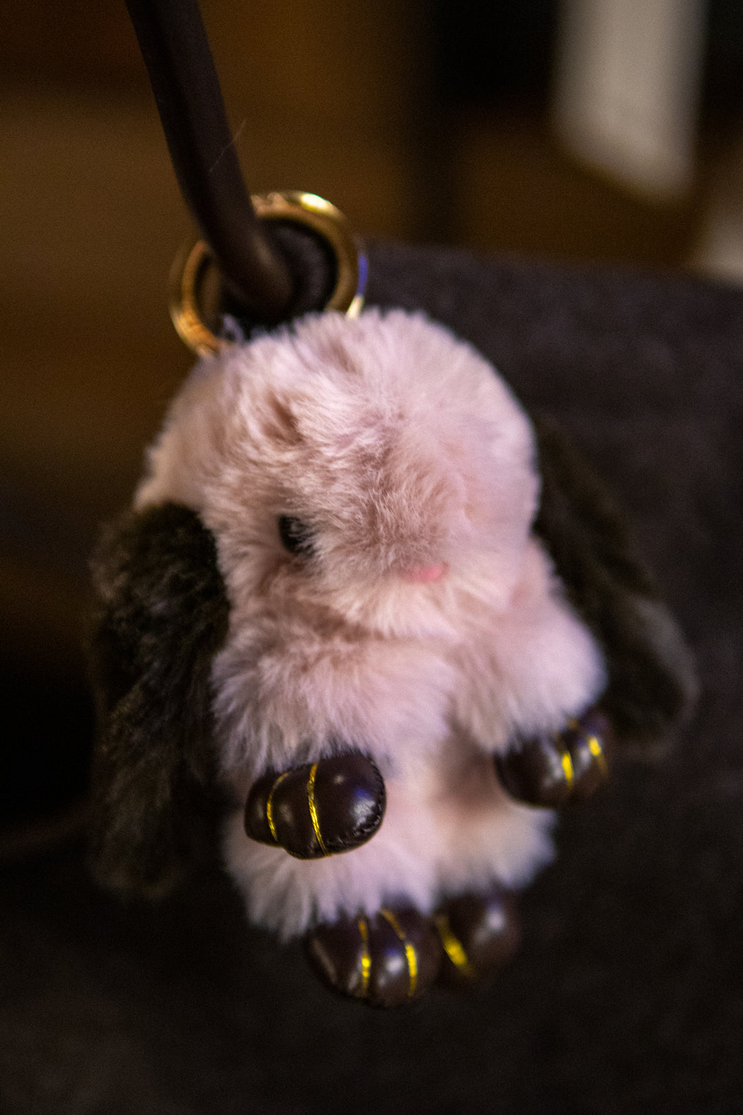 Bunny Bag Charm - rose/chocolate