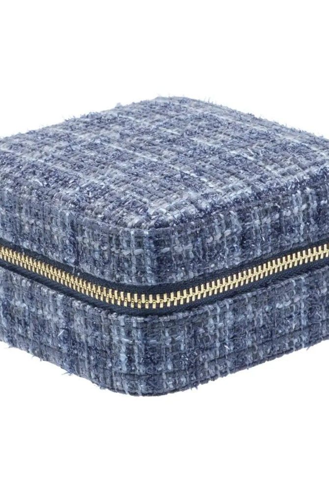Tweed Jewellery Box Mini - Grisalle Blue - Tilbehør - Helt Dilla AS