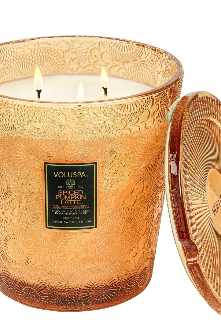 Spiced Pumpkin Latte Embossed Glass Jar - Tilbehør - Helt Dilla AS