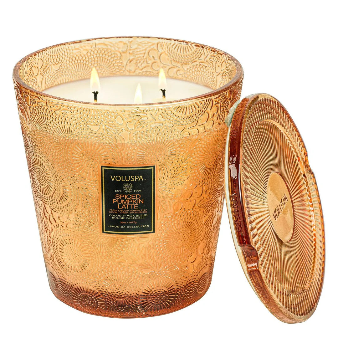 Spiced Pumpkin Latte Embossed Glass Jar - Tilbehør - Helt Dilla AS
