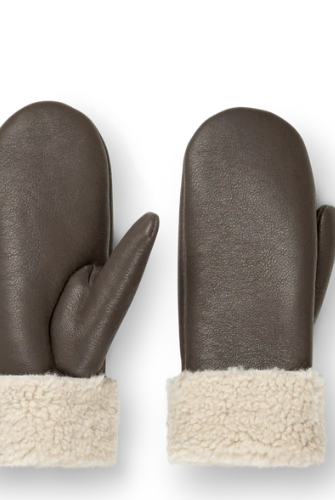 Day Faux shearling Mittens - Major Brown - Tilbehør - Helt Dilla AS