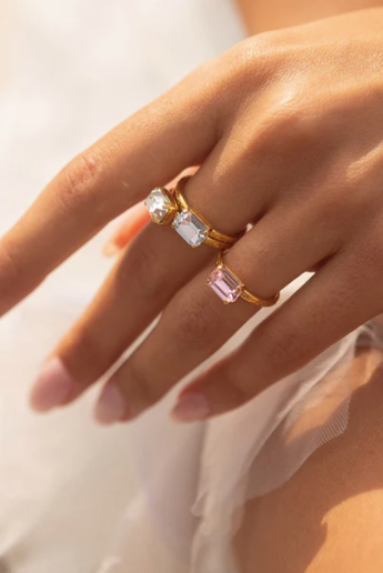 Naya Ring - Gold/ Crystal - Tilbehør - Helt Dilla AS