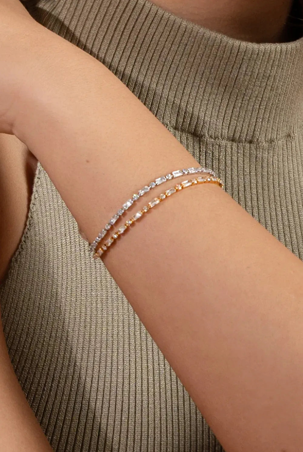 Silver Evelyne bracelet - crystal - Tilbehør - Helt Dilla AS