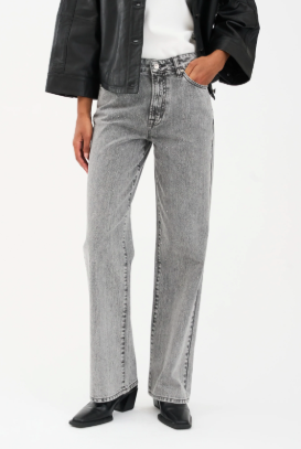 Mia Stud Jeans - Wash Faded Grey - Jeans - Helt Dilla AS