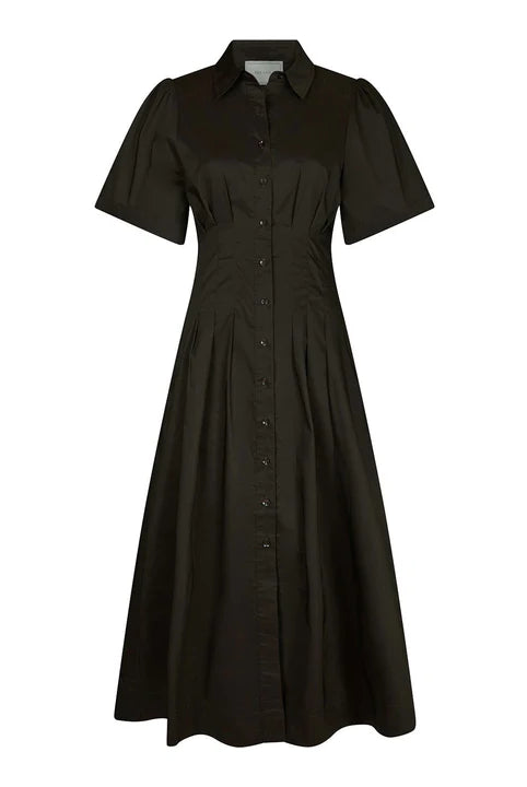 Baia Poplin Dress - Chocolate Brown - Kjoler - Helt Dilla AS