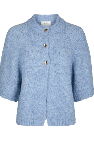 Benuta Fluffy Knit Cardigan - Dusty Blue - Cardigans - Helt Dilla AS